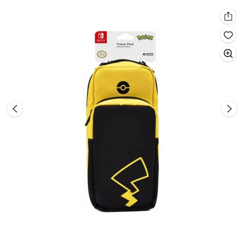 Hori Nintendo Switch Pokemon Adventure Pack Travel Bag  - Pokemon Pikachu